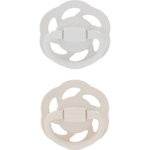 NIP Каучукови залъгалки NIP Green - Сива и бежова, 0-2 м, 2 броя (34000821910287) - baby