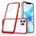 HQWear Прозрачен кейс 3в1 за iPhone 12 Pro Max с гел рамка, червен (9145576242445)