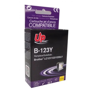 Compatible Мастилница UPRINT LC121/123/127 BROTHER, Yellow (LF-INK-BROT-LC123-121Y-UP)