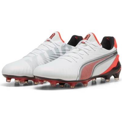 PUMA Футболни бутонки Puma Mens PUMA King Ultimate Firm Ground Football Boots - White/Red