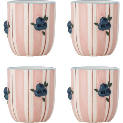 Bloomingville Розови керамични чаши в комплект 4 бр. за капучино 235 ml Carry - Bloomingville (82063199)