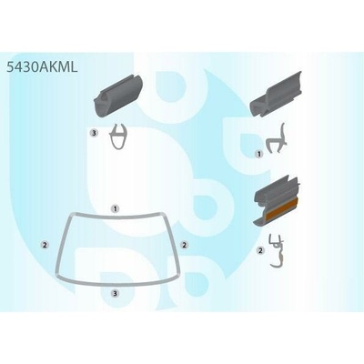 PILKINGTON Těsnění - přední sklo WS GUMMMI AS 5430AKML