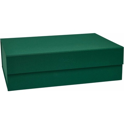OYOY Living Design Tmavozelený kartónový úložný box s vekom 45 x 33 x 15 cm Hako