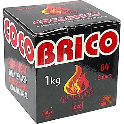 CocoBrico C26 kokosové uhlíky brikety pro vodní dýmky 1kg