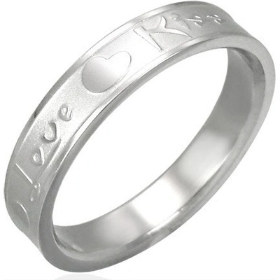 Šperky eshop ocelový prsten Love & Kiss D9.12