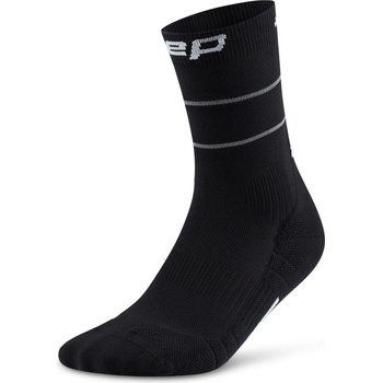 CEP Мъжки чорапи за бягане CEP Pro Run Reflective Mid Cut 2.0 Running socks - Black (207-0560-0113)