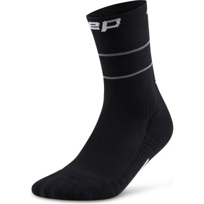 CEP Мъжки чорапи за бягане CEP Pro Run Reflective Mid Cut 2.0 Running socks - Black (207-0560-0113)