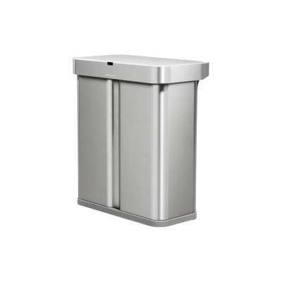 Simplehuman bezdotykový odpadkový kôš DUAL SENSOR 58 L hlasové ovládanie nerez ST2050