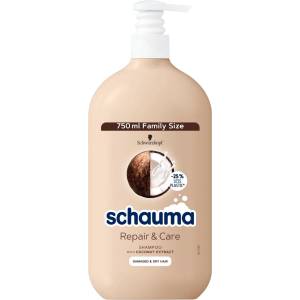 Schauma , Repair & Care, шампоан с екстракт от кокос за суха и увредена коса, 750 мл