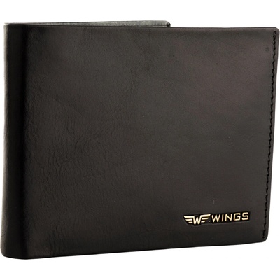 WINGS pánská kožená peněženka černá 2