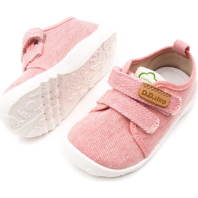 D.D.Step 086 detské barefoot plátenky baby pink
