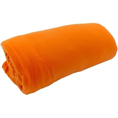 Jahu fleece deka uni oranžová 150x200