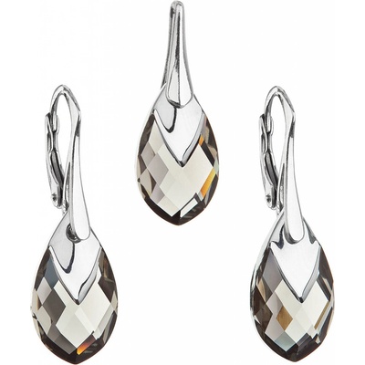 Swarovski sada šperků krystaly náušnice a přívěsek šedá slza 39169.4 – Zboží Dáma