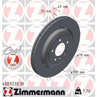Brzdový kotúč ZIMMERMANN FORMULA S 450.5233.30
