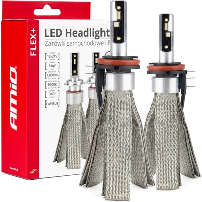 AMiO LED žiarovky do auta FLEX+ H15 6000K séria 12V 24V Canbus AMIO-03666