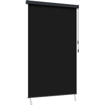 vidaXL Ролетна щора Черно 160 x 250 cm Текстил и Алуминий (42037192)