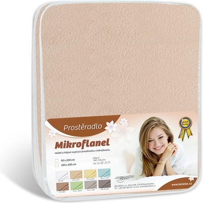 Brotex Prostěradlo mikroflanel béžové 90x200