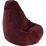 Pufrelax Пуф круша, 220л. , Nirvana Hobbit - Velvet Marsala , Перящ се калъф, Пълнеж от полистиролни перли, Гама Premium