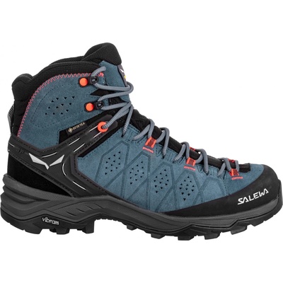Salewa Дамски туристически обувки Salewa Women's Alp Trainer 2 Mid GTX Walking boots - Java Blue / Fluo Coral - размер 38, 5 (EU) (119-0469-0316)