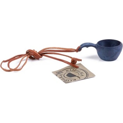 KUPILKA 1 мини чаша с кожен шнур, синя (300115)