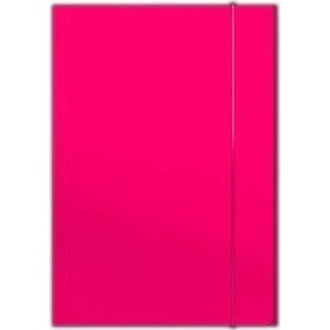 Barbara CARDBOARD FOLDER WITH ELASTIC BAND A4 300 G/M2, PINK