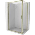 Mexen Exo плъзгаща се душ кабина 125 x 70 см, прозрачна, златна - 8151-125-070-50-00 (8151-125-070-50-00)
