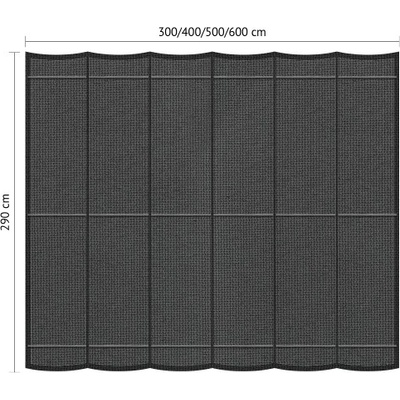 Shadow Comfort Harmonika atyp 2,82 x 3,0 m carbon šedá