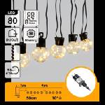 Aigostar - LED външен декоративен гирлянд 80xLED/3, 6W/230V 5m IP44 топла бяла (AI2184)