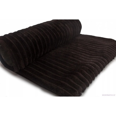 Dekoráční látka MÍNKY PROUZKY barva ČERNÁ