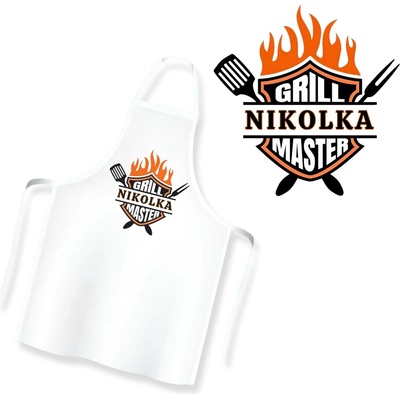 GRAVENO Zástěra GRILL MASTER se jménem