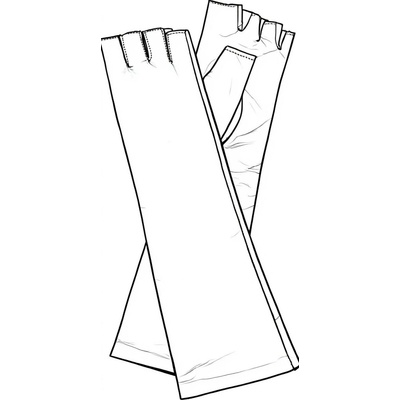 Kreibich Dámské dlouhé rukavice bezprsté bílá – Sleviste.cz