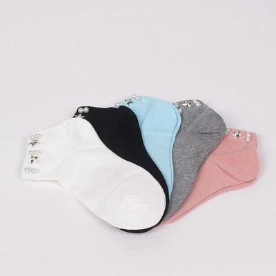 Комплект дамски чорапи с перли и звезди - 5 чифта