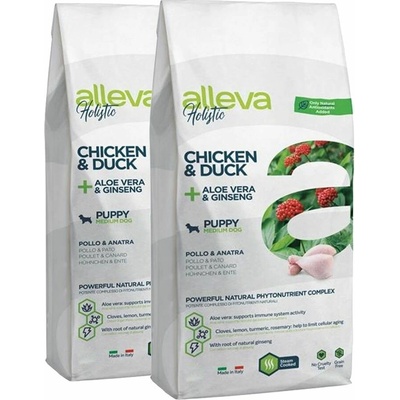 Alleva Holistic Puppy & Junior medium chicken 2 x 12 kg