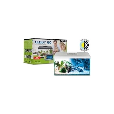 Aquael Leddy Day & Night 60 Rect. akvarijní set bílý 54 l – Zboží Dáma