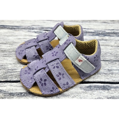 EF Barefoot sandály Lilac Flowers – Zboží Dáma