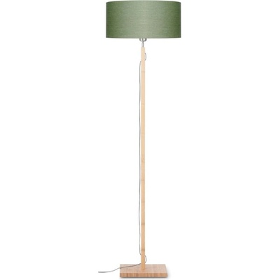 GOOD&MOJO Подова лампа със зелен абажур и бамбукова конструкция Fuji - Good&Mojo (FUJI/F/4723/GF)