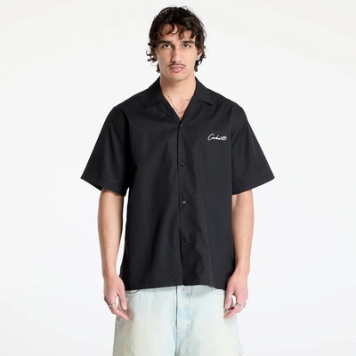 Carhartt WIP Delray košile krátký rukáv black/white