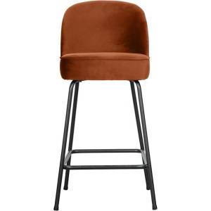 WOOOD Кадифен бар стол в тухлен цвят (височина на седалката 64 cm) Vogue - WOOOD (800294-R)