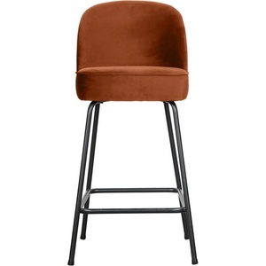 WOOOD Кадифен бар стол в тухлен цвят (височина на седалката 64 cm) Vogue - WOOOD (800294-R)