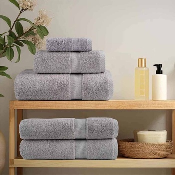 vidaXL Хавлия за гости SOLUND 10 pcs Сив 15 x 21 cm 550 gsm (137298)