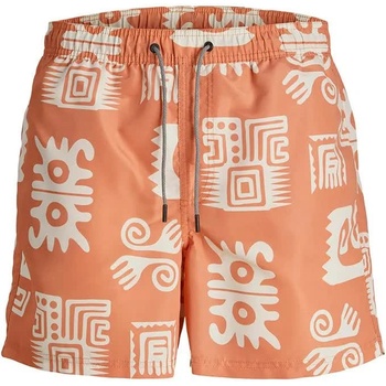 JACK & JONES Бански гащета Jack & jones Fiji Oceanday swimming shorts - Orange (Carnelian)