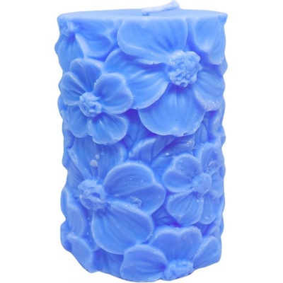 Svíčkománie3D Sloup z květin modrá 205 g