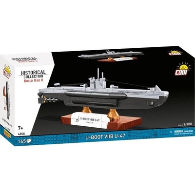 COBI 4858 II WW Немска подводница U-Boot VIIB U-47, 1: 300, 165k