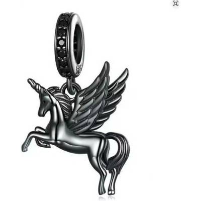 Prosperk Korálek na náramek black unicorn S2520