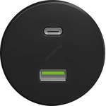Reblig - Ретро USB гнездо A+C без рамка, черно (RG0071)