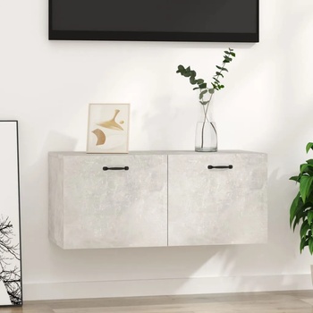 Image 1 of vidaXL Стенен шкаф, бетонно сив, 80x36, 5x35 см, инженерно дърво (812937)