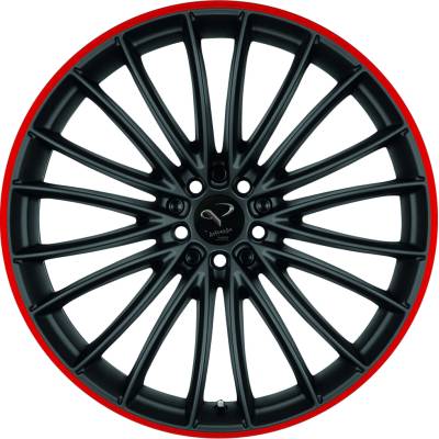 Corspeed Le Mans 8x18 5x112 ET35 matt black trim red