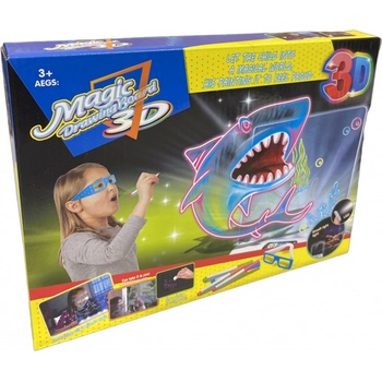 Magická světelná kreslící 3D tabulka Žralok