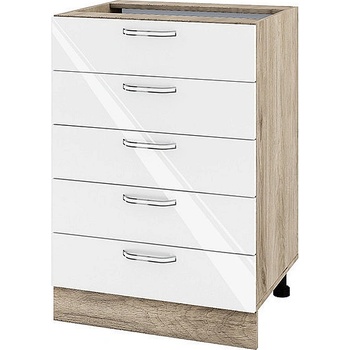 ИРИМ Долен кухненски шкаф Сити АРФ-Бяло гланц-05-29 60 см