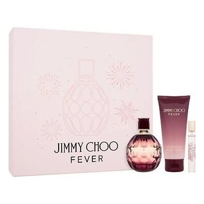 Jimmy Choo Fever dárková sada: EDP 100 ml + tělové mléko 100 ml + EDP 7,5 ml pro ženy